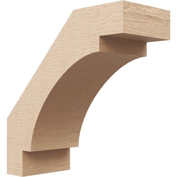 Ekena Millwork 5-inch W x 12-inch D x 12-inch H Merced Rough Cedar Woodgrain TimberThane Knee Brace, Primed BRCUR05X12X12MRCRCPR - main